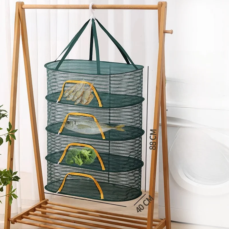 Thickened Multi-Layer Food Drying Rack Vegetable Fish Drying Net Winter Melon Sweet Potato Anti-Fly Tool Storage Organizer