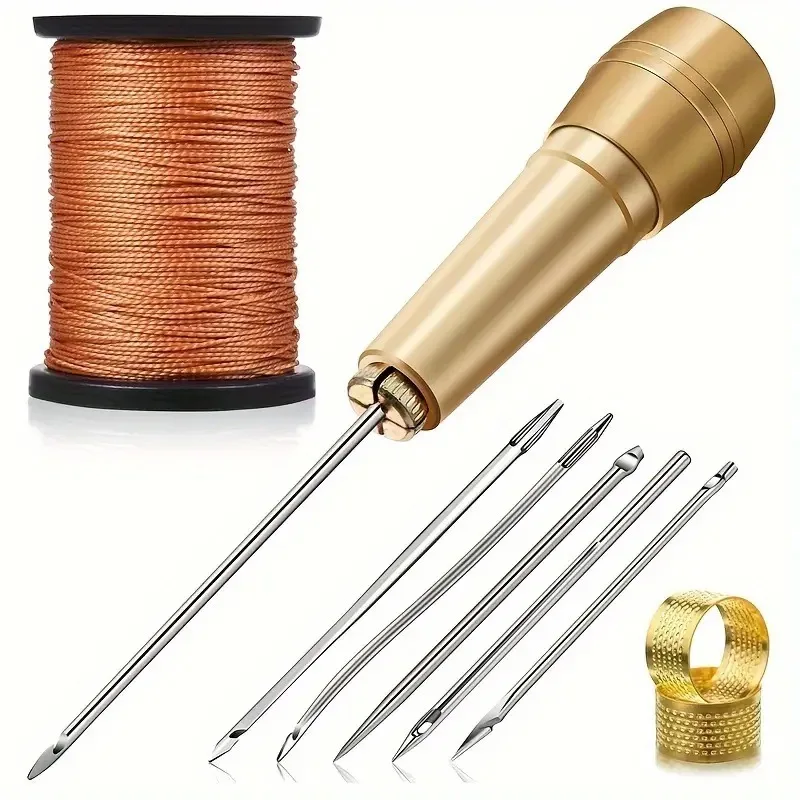 Leather Stitching Tool, Hand Sewing Awl for Leather Craft DIY, Leather Working Punch Tool for Wallets Bags and Handmade Projects