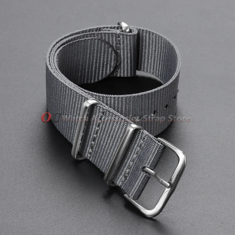 12mm 14mm 16mm 18mm 20mm 22mm 24mm Canvas Nylon Uhrenarmband Universelles Herren-Uhrenband Einteiliges Schlaufenarmband Damen Herren Armband – Detail 7