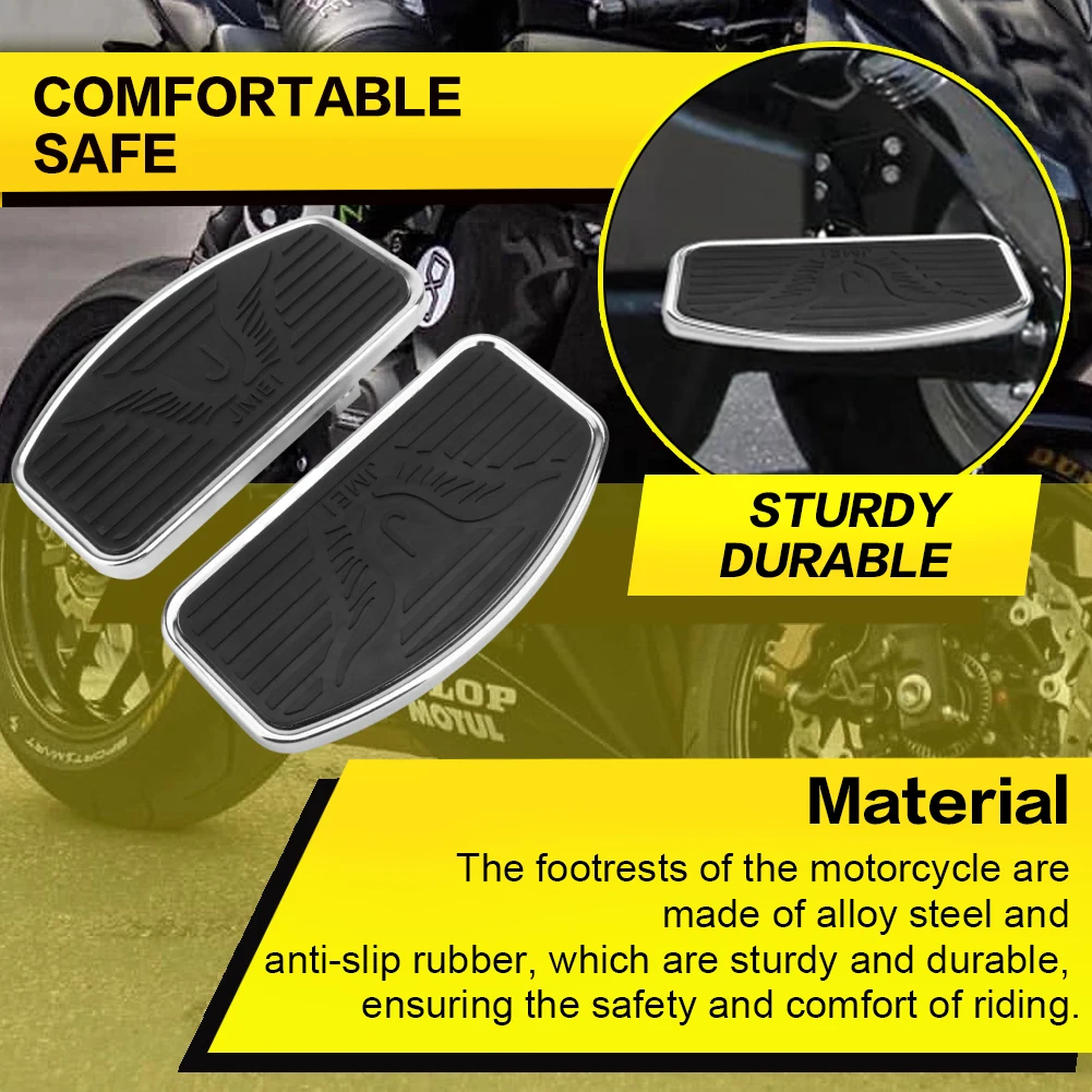 مسند قدم للسائق الأمامي العالمي للدراجات النارية ألواح أرضية من سبائك الصلب عالية القوة لهوندا وياماها وسوزوكي  1/2 زوج #3