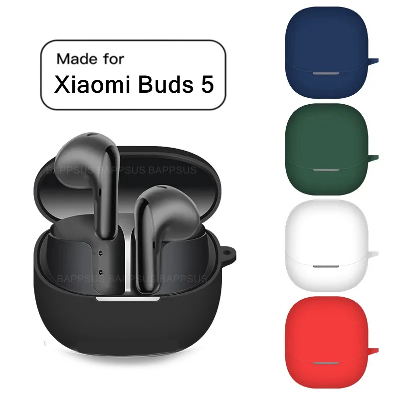 Buds5 Case Wireless Headset Silicone Cover For Xiaomi Mi Buds 5 Buds5 Case Coque Fundas For MiBuds5 Soft Shockproof Shell Sleeve