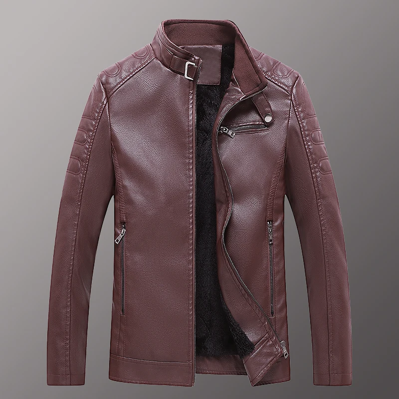 

Autumn Brand New Leather Jacket Men Causal Vintage Thin Leather Jacket Coat Winter Fashion Jacket Male Casual Motorcycle Coats