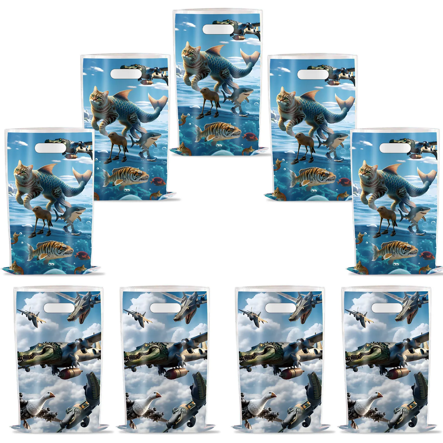 10/20/30 قطعة تونغ تونغ صحور ترالالو موضوع حقائب للهدايا حفلة الحسنات حزمة الوجبات الخفيفة والحلوى لوازم الحفلات العودة إلى الحقائب المدرسية #5