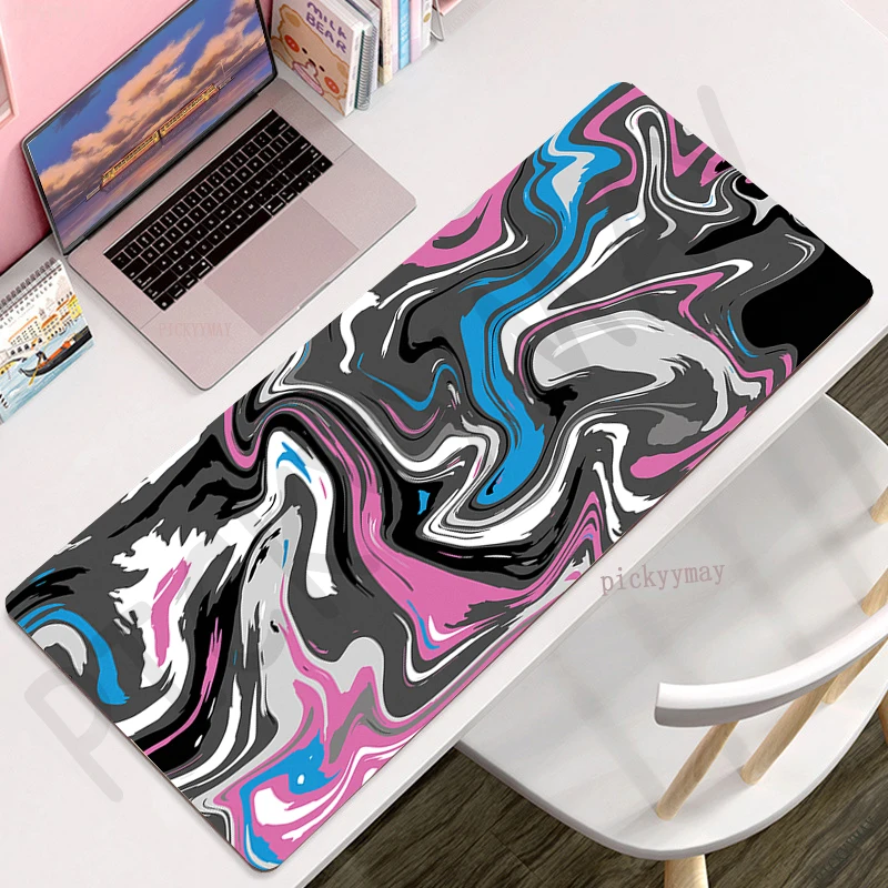 Mouse Pad Strata Liquid Large Gamer Mousepad Keyboard Mat XXXL Mouse Mats 31.4x11.8in Rubber Desk Pad Design Desk Rug