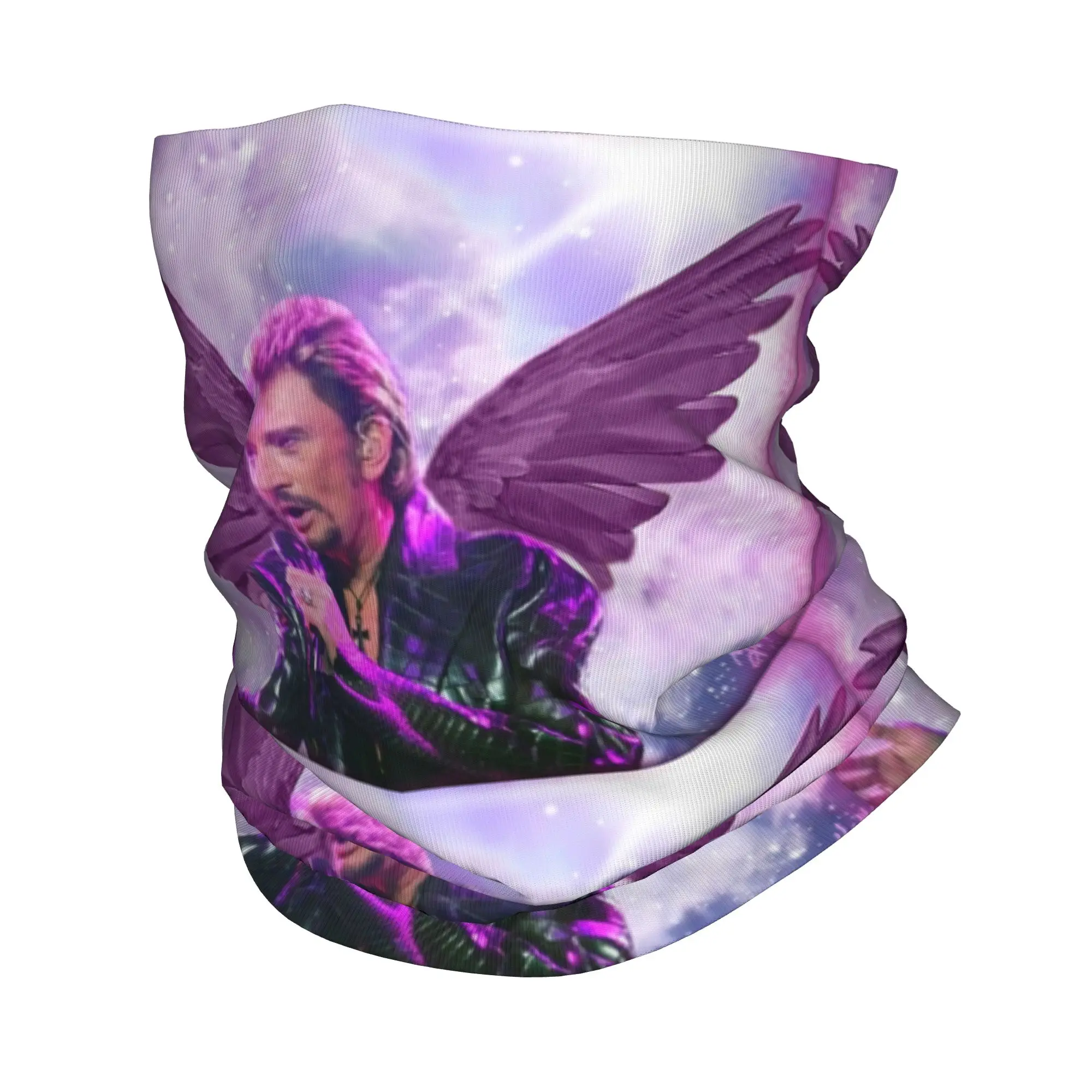 

Многофункциональный бафф-бандана с крыльями ангела Джонни Холлидея, защита от УФ-излучения, для лица и шеи, в стиле французского рок-певца, головной убор, тубус, балаклава