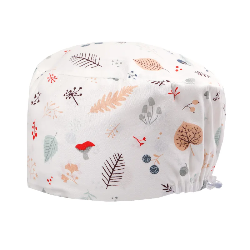 Gorros de fregado para mujer, Cordlock ajustable de pelo largo, enfermera, médico, Hospital, clínica Dental, gorros quirúrgicos médicos, tienda de mascotas, sombrero de trabajo K1228