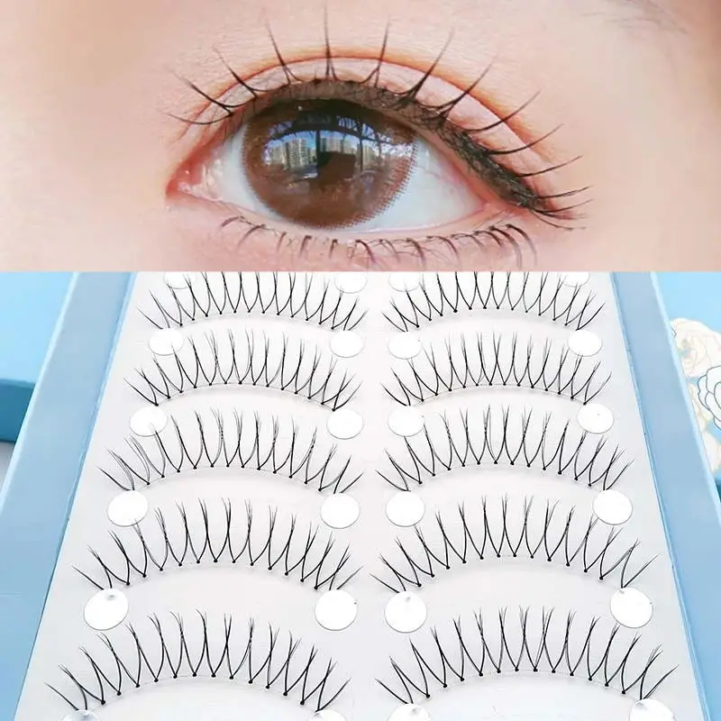 

Hot Selling Korean False Eyelashes Full Strip Natural Manga Fairy One-piece Fake Eyelash Extension DIY Makeup Design