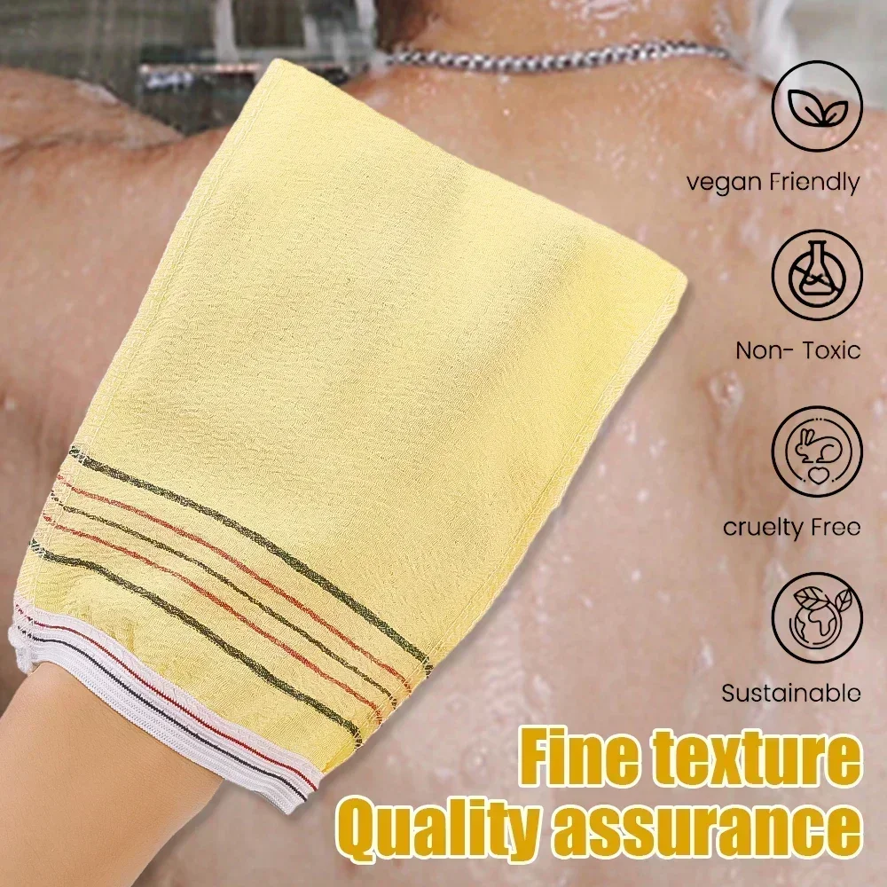 Exfoliating Bath Towel Korean Washcloth Body Massage Scrub Shower Towel SPA Portable Grain Brush Peeling Dead Skin Gloves Adults