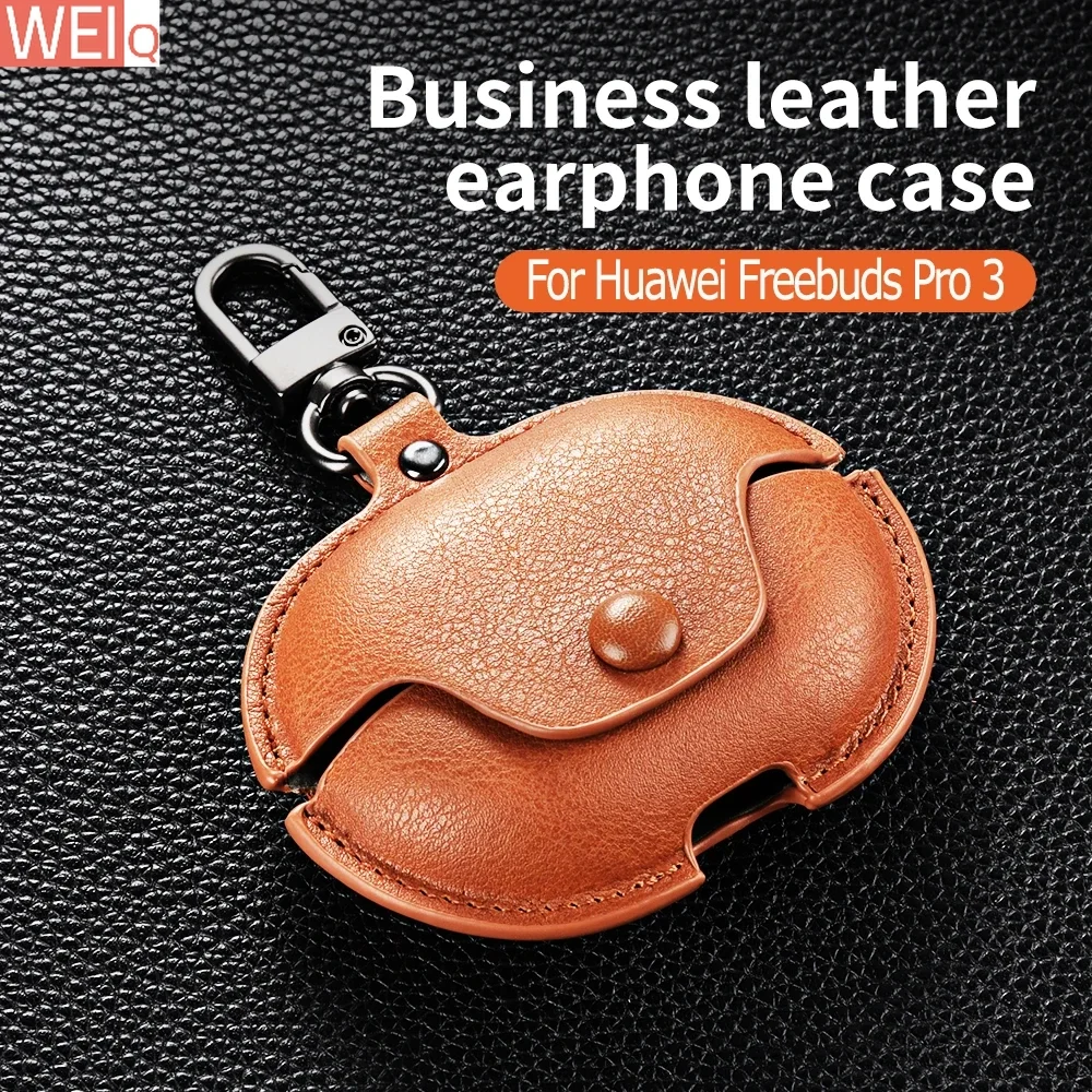 Leather Case For Huawei Freebuds Pro 2 3 FreeBuds 4i 5i SE 2 Cover For Huawei Freebuds 5 5i 4i Pro2 Pro3 Protective Cases Fundas