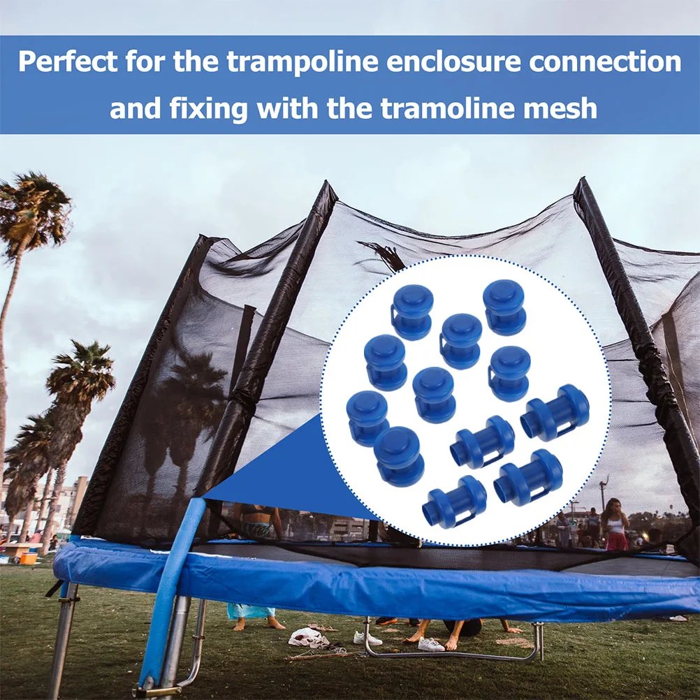 

12Pcs Trampoline Tube Caps Professional Plastic Replacement Parts for Enclosure Pole Connection Heavy-Duty Protective Stick