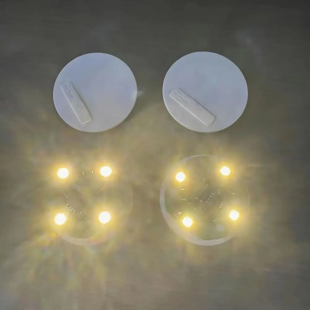 1Pcs 38mm Rechargeable LED Night Lamp Plastic Rechargeable Touch Control Night Light Wall Mount Metal Dollhouse Bedside Lamp
