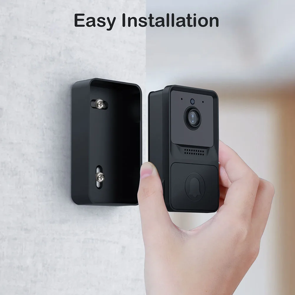 WiFi Video Doorbell Doorbell 1080P/2 Megapixels 1PCS ABS Built In Battery Easy Charging Package Size: 103*88*36mm