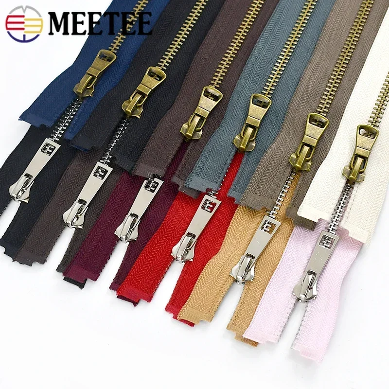 

2/5Pcs 5# 40/50/60/70/80cm Metal Zipper Open-End Zippers for Sewing Jacket Backpack Garment Pocket Decor Zip DIY Accessories