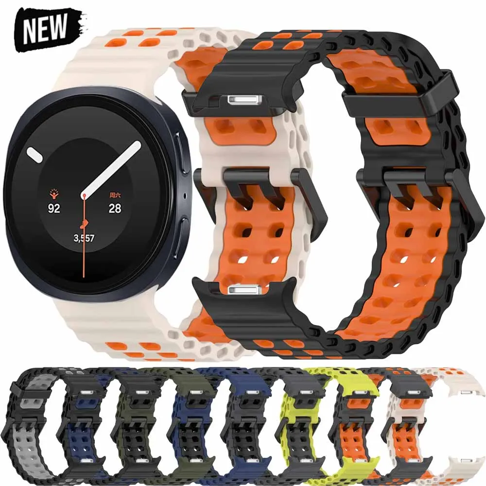 Sport-Silikonarmband für Samsung Galaxy Watch 9-8 44/40mm Atmungsaktives Armband für Galaxy Watch 8 Classic 46mm Ersatzband