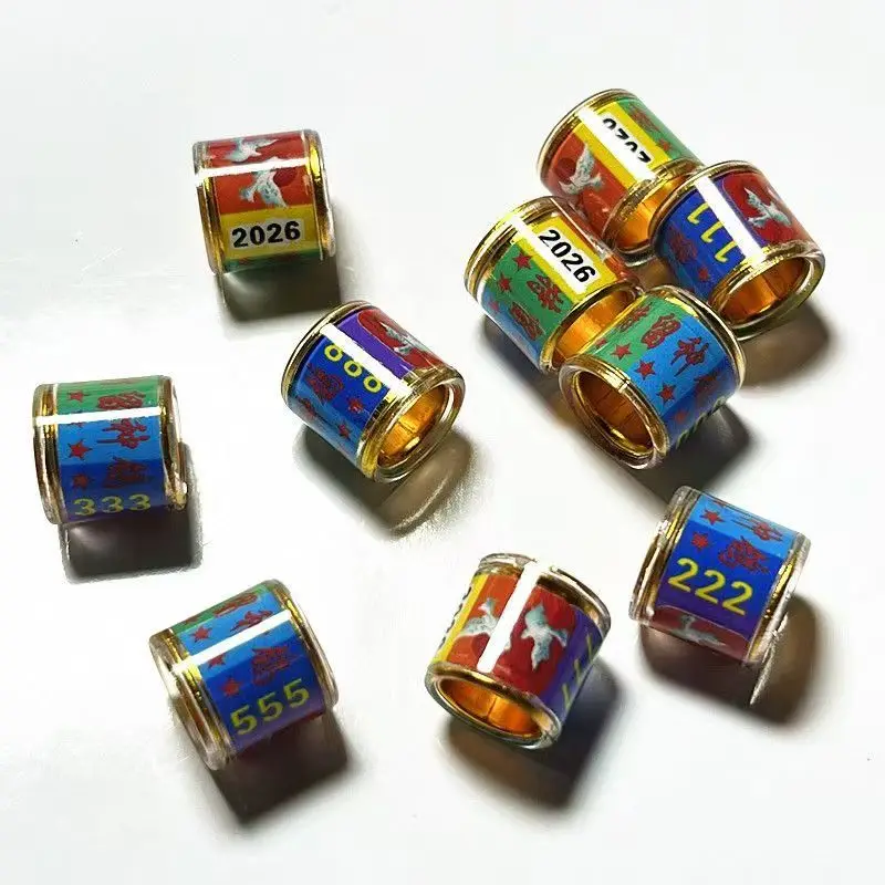 

2026 Pigeon Leg Bands - Pigeon Homing Carrier Racing Pigeon Rings, Colorful Pigeon Ring Breeding PairAccessories, Premium Markin