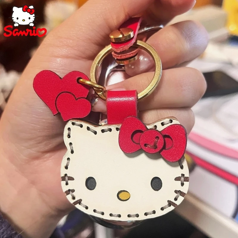 

Unique Cute Leather Handmade Hello Kitty Car Key Bag Pendant Handbag Crossbody Bag Pendant Girl'S Gift Birthday Gift Lovely
