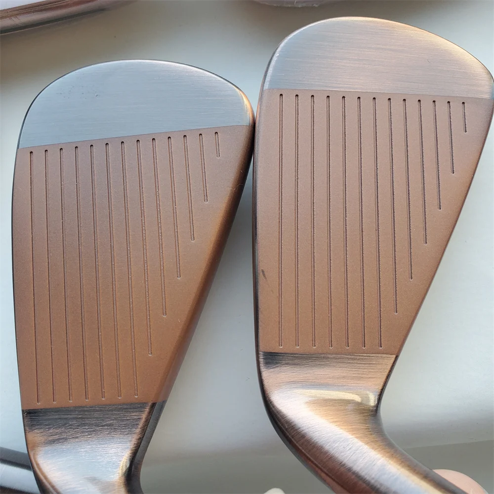 The4th Men's Golf Club79 copper Golf Irons set 4-9P 7pcs R/S/SR Flex Steel/Graphite Shaft Assemble With Head Cover
