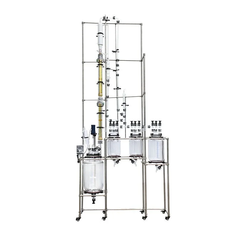 Glass distillation column Laboratory distillation column Magnetic stirrer Distillation kettle purification reaction 100L