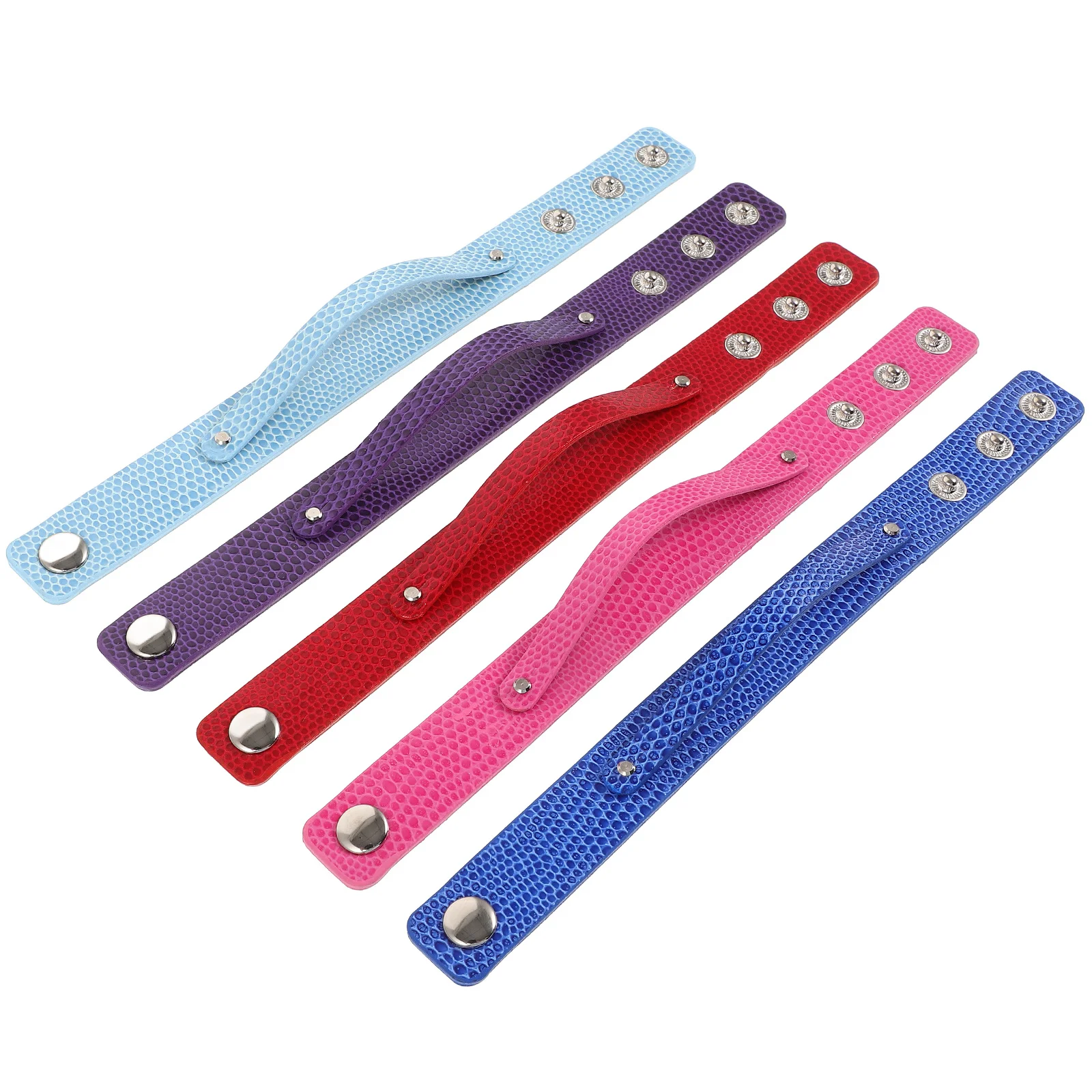 5 шт. браслетов с кнопками, регулируемые, яркие для ручной работы