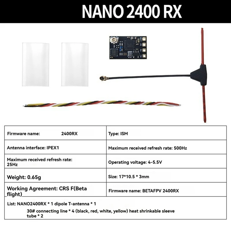جهاز استقبال ELRS NANO 2.4Ghz RX EXPRESSLRS 2400 RX لطائرات بدون طيار طويلة المدى FPV كوادكوبتر