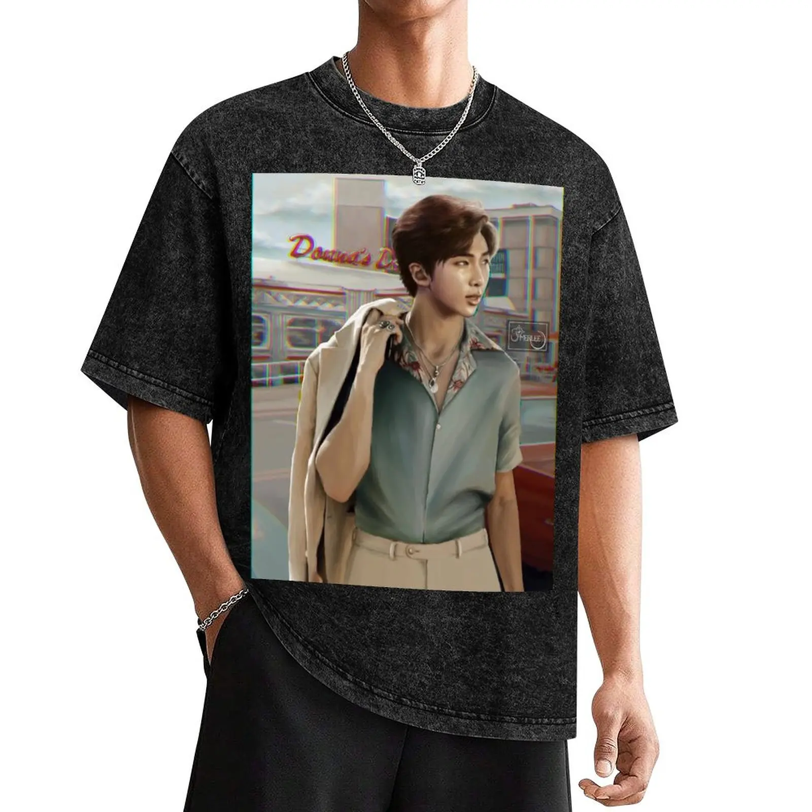 Vibin' in the '80s Namjoon T-Shirt luxury designer cheap stuff anime clothes summer top mens graphic t-shirts