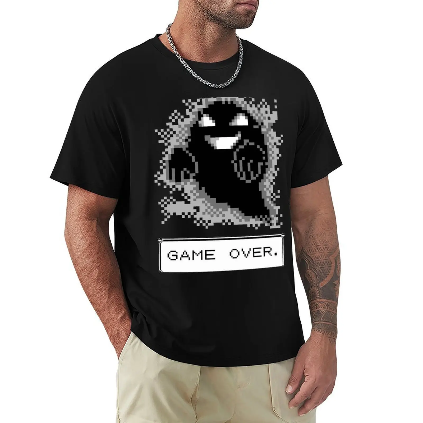 

Ghost Used Curse! GAME OVER T-Shirt T-shirts man oversized graphic tee t shirts men