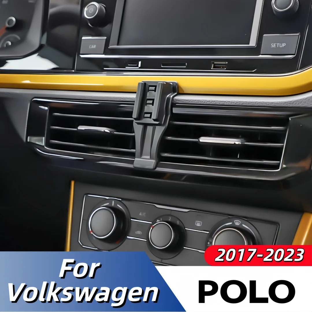 Suitable for Volkswagen 2017-2023 Volkswagen Polo Car Mobile Phone Holder Accessories Left-Hand Drive Models Gps Navigation Mobile Phone Holder Mobile Phone Placement Bracket