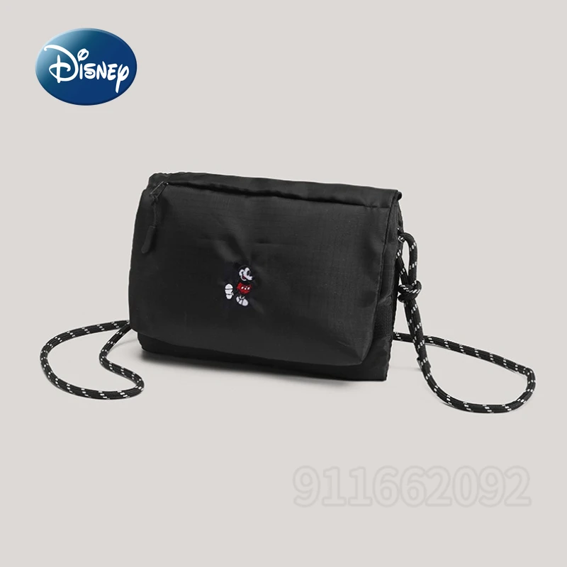 Disney Mickey New Shoulder Bag Black Fashion Men's and Women's Shoulder Crossbody Bag Cartoon Fashion Casual Shoulder Bag