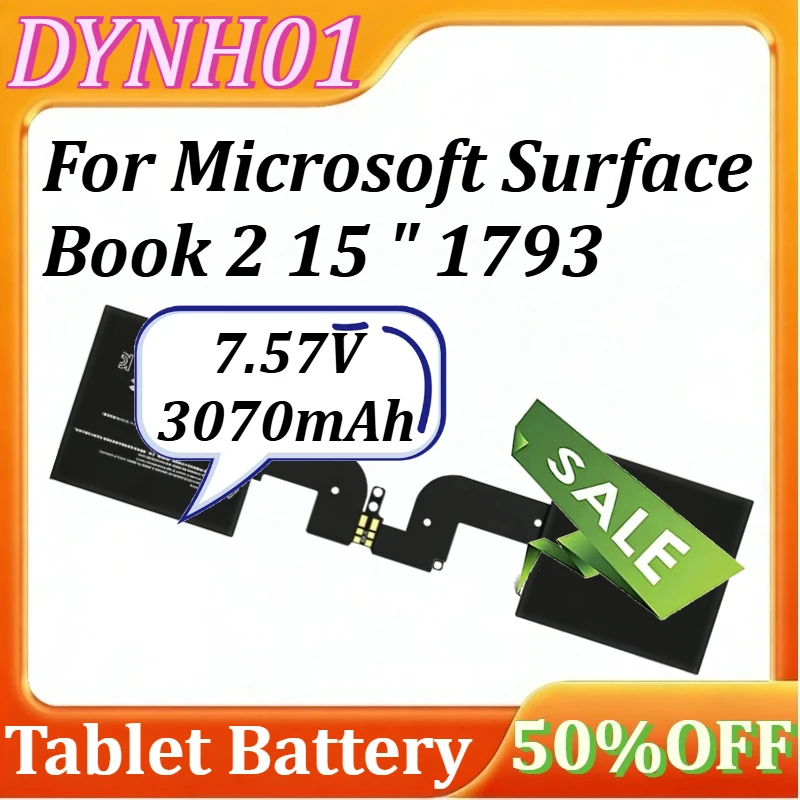 

Сменная батарея DYNH01 для планшета Microsoft Surface Book 2 15 " 1793 с инструментами, 7.57В, 3070мАч