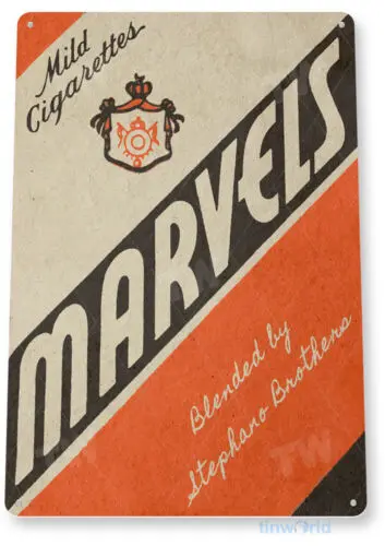 Marvels Cigarette Sign Tobacco Sign Smoke Shop Tin Metal Sign C410