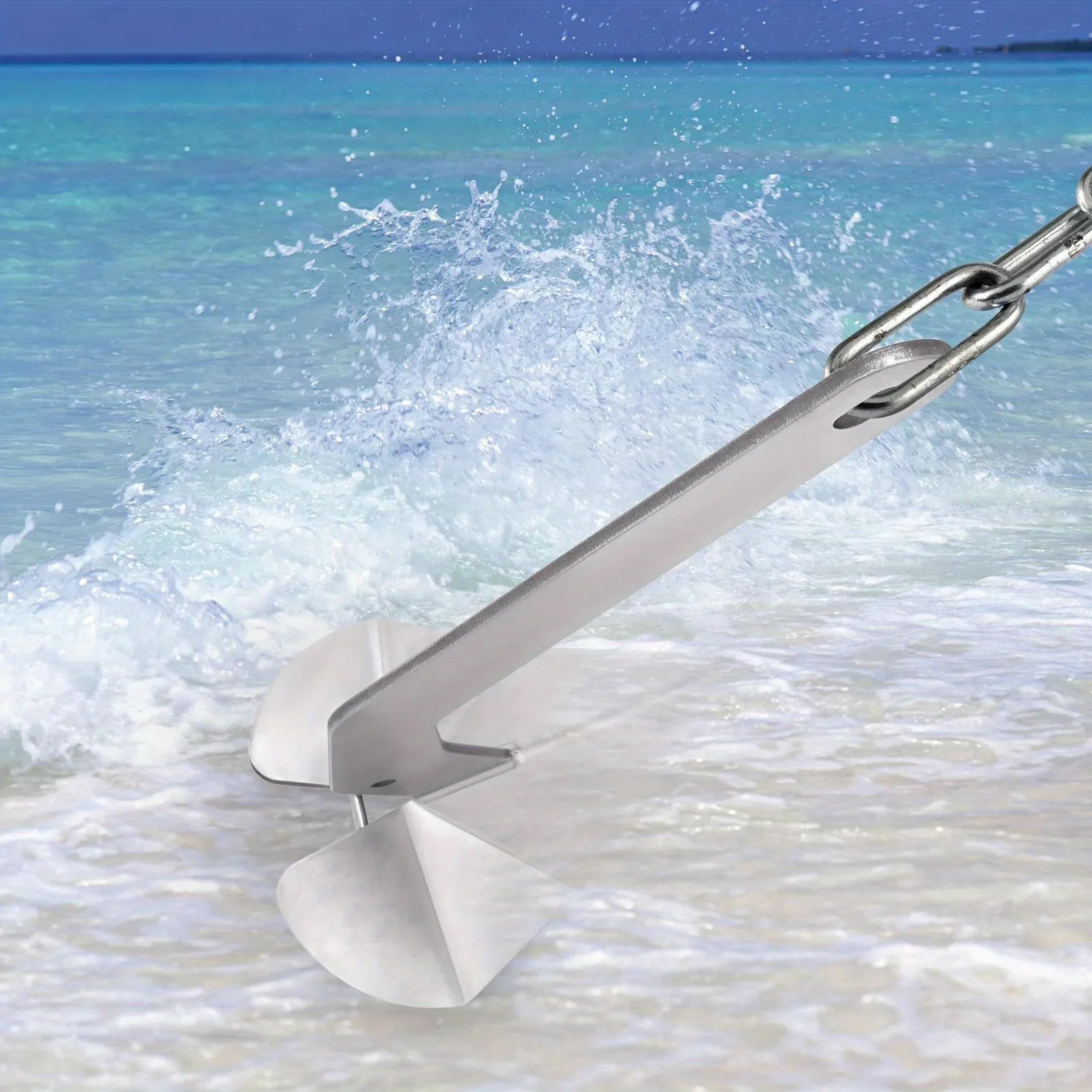 Якорь для лодки SS316 военного класса, 32 фунта — идеальная ручка для судов длиной 40–60 футов |   Никогда не короды, никогда не болезни