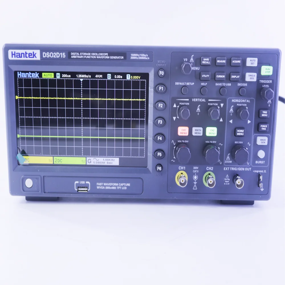 Hantek DSO2D15 Digital Oscilloscope 150MHz Channels 1GSa/s Waveform Generator