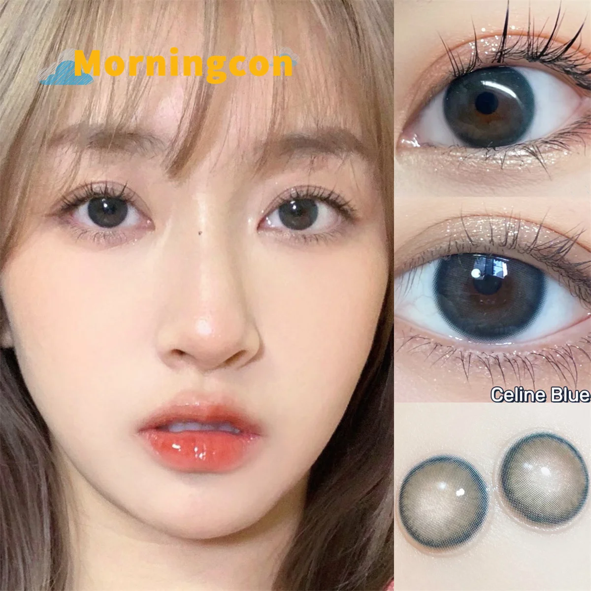 Yulan blue  Myopia Prescription Soft Colored Contacts Lenses For Eyes Small Beauty Pupil Make Up Natural Yearly