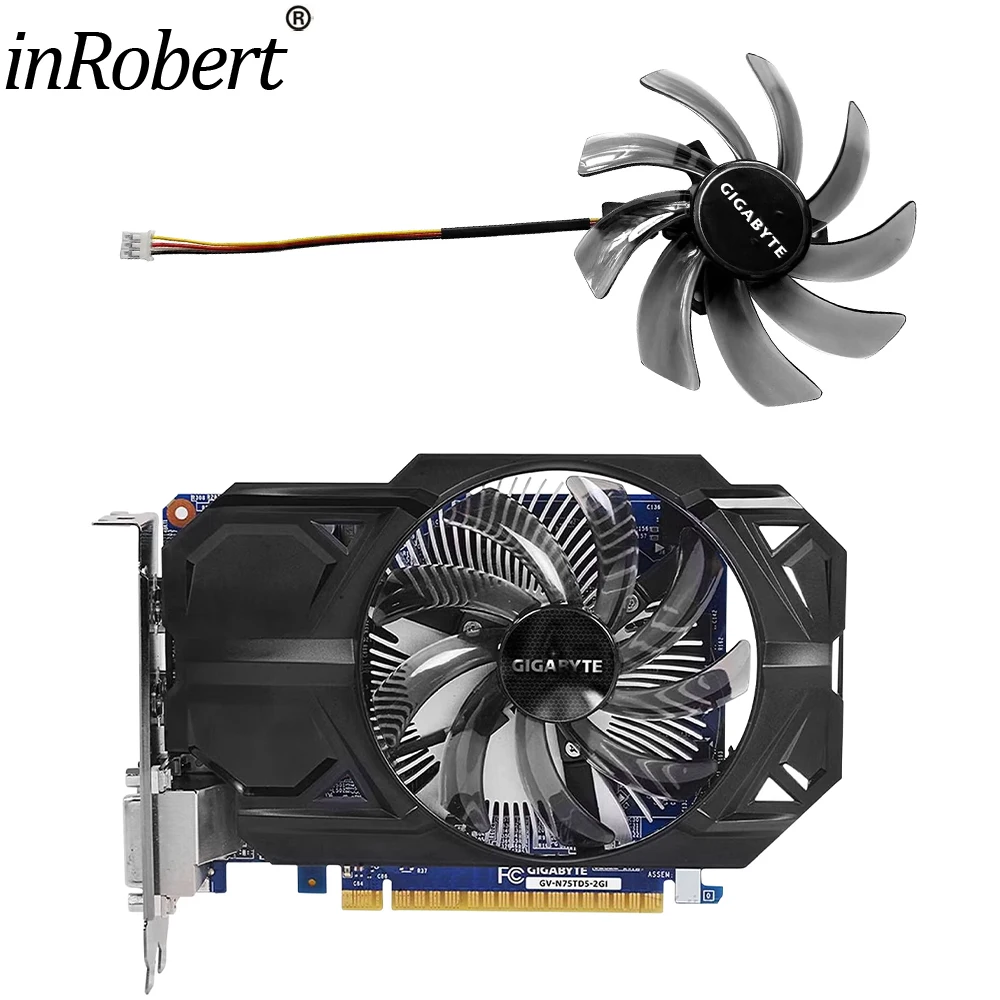 

N ​ ew 95MM T 129215 SM GTX750 GTX750Ti Вентилятор видеокарты для Ggabyte GTX 750 750Ti ITX Сменный вентилятор видеокарты GPU