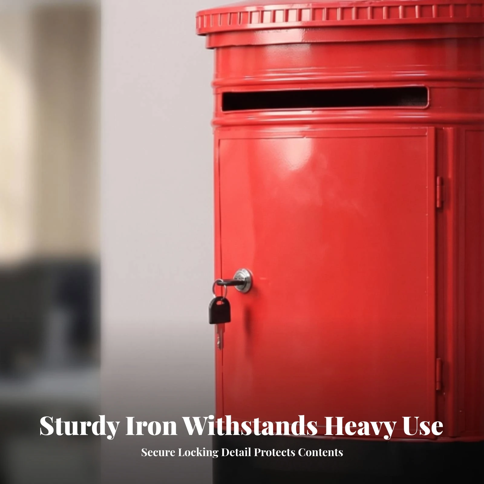 Wall-Mounted Mailbox Secure Mailbox with Lock and Key Drop Box Coated Hardware Reinforced for Office, Lobby