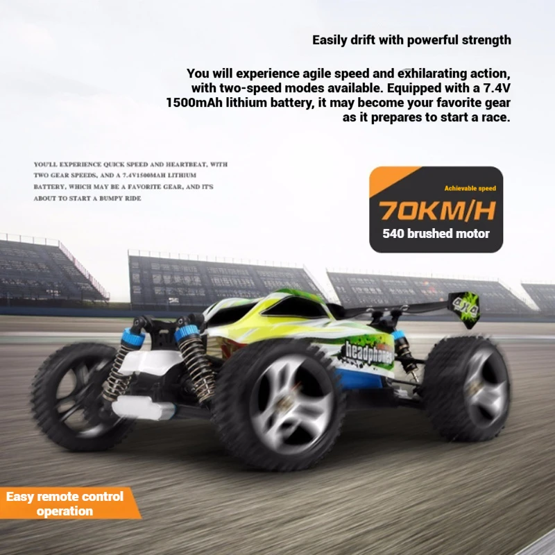Wl novo A959-B carro de controle remoto rc quatro rodas motriz veículo fora de estrada 1:18 escala completa deriva carro de brinquedo de alta velocidade modelo de carro brinquedos