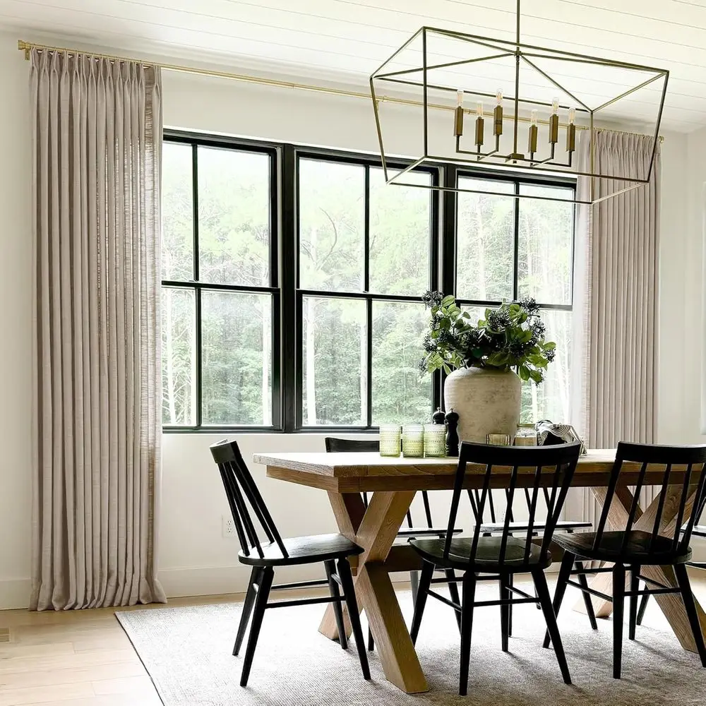 

Burlap-Style Linen Textured Curtain, 72 Wide x 102 Long, Lined for Light Filtering, Suitable for Living Room