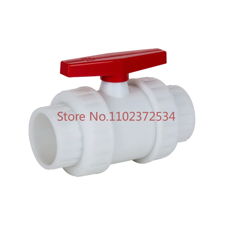 FRPP double union socket welded plastic ball valve PP corrosion-resistant all-plastic socket ball valve for chemical industry