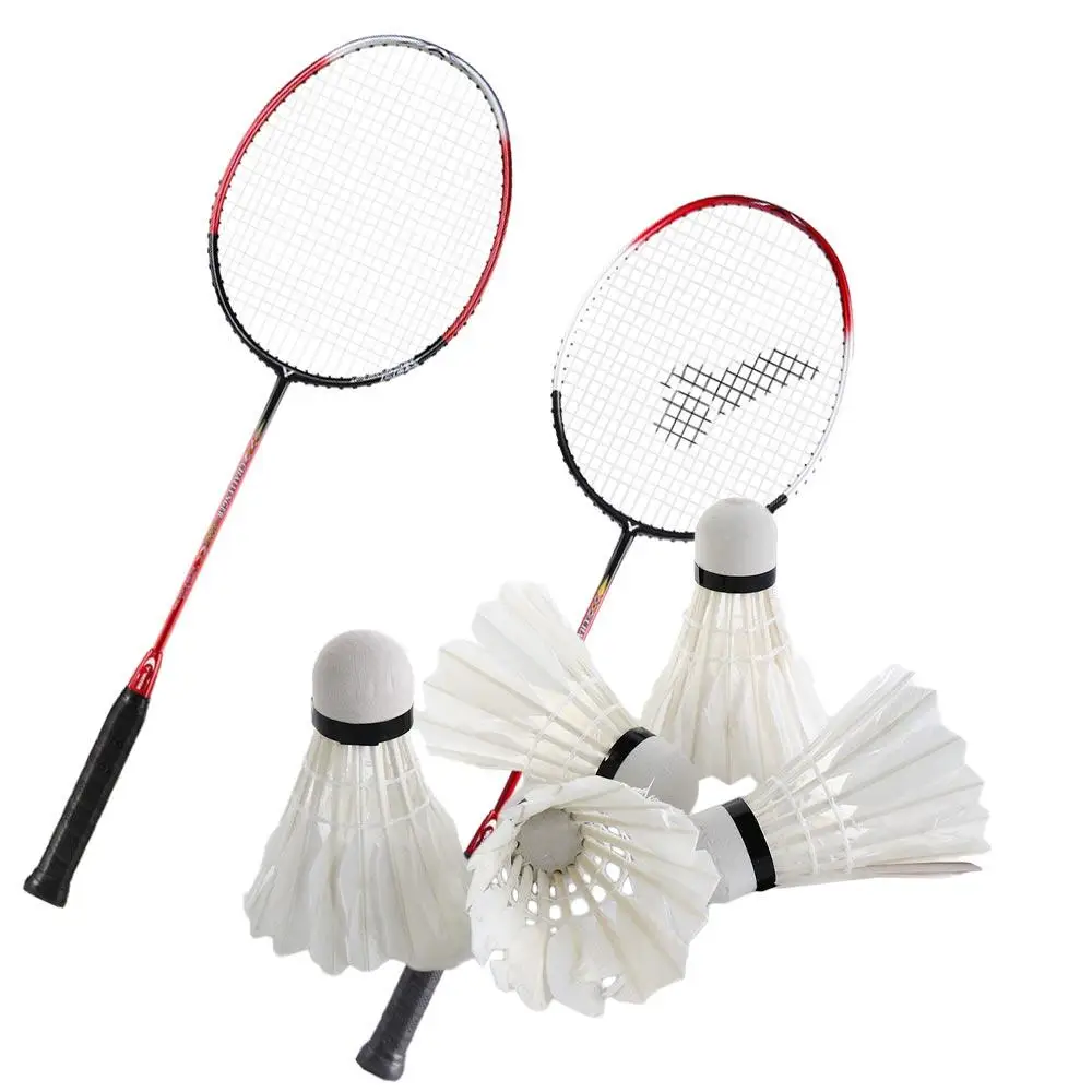 

Training Elastic Fitness Cork Sports Outdoor 12 Pcs Goose Feather Shuttlecock Badminton Balls