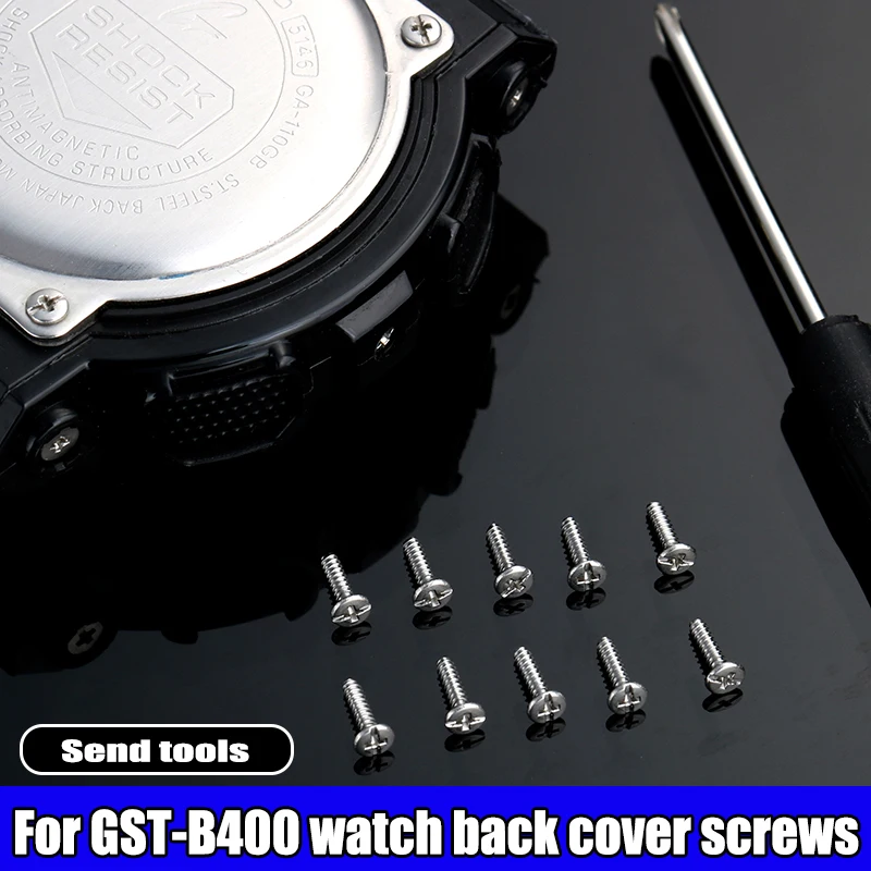 For G-SHOCK Casio GST-B400 GA110 100 140 GD GX Watch Rear Cover Screw GM-2100 Men Stainless Steel Bottom Cover Screw Accessories