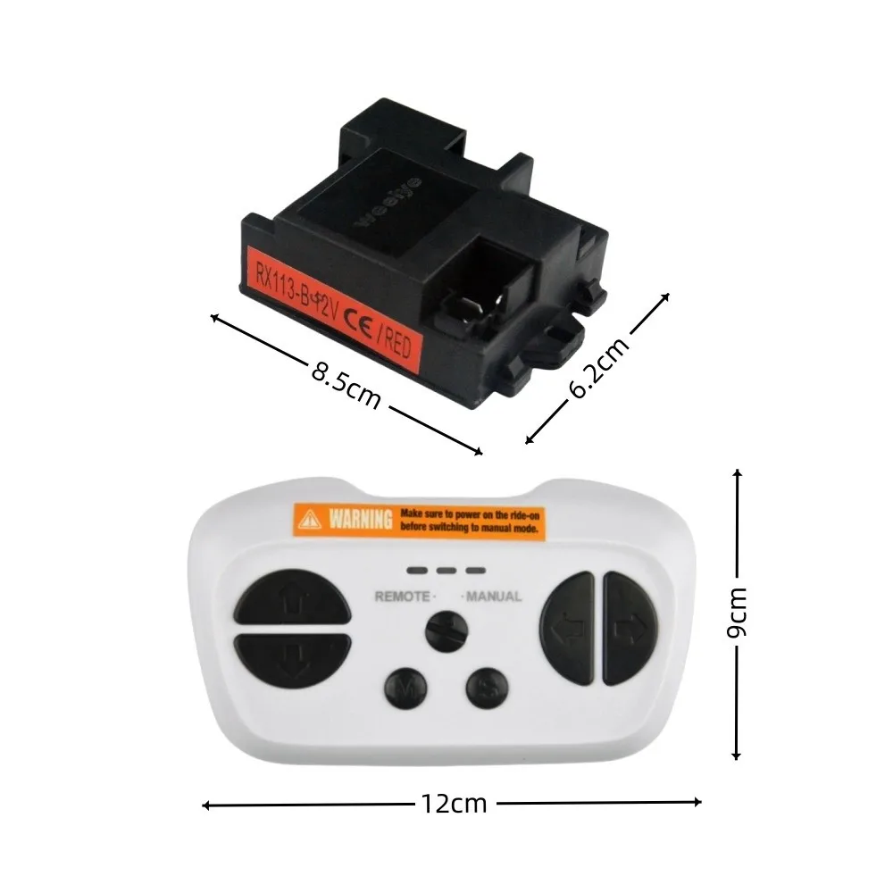 ตัวรับสัญญาณ RC รุ่นใหม่ RX113-A-12V พลาสติก สีขาวดำ สำหรับรถยนต์ไฟฟ้า RC 12V 6V เมนบอร์ดรถยนต์ไฟฟ้าสำหรับเด็ก
