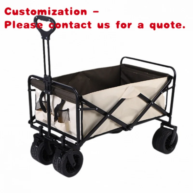 

custom.Portable Stainless Steel Folding Cart Outdoor Camping Modern Design Vehicle Picnic Trolley Practical Stall Tools Park