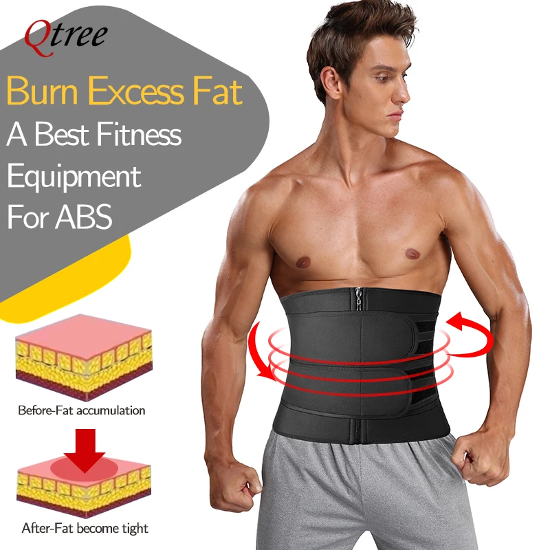 Men Waist Trainer Slimming Body Shaper Weight Loss Shapewear Modeling Belt Belly Shapers Sweat Trimmer Belt Reducing Slim Girdle