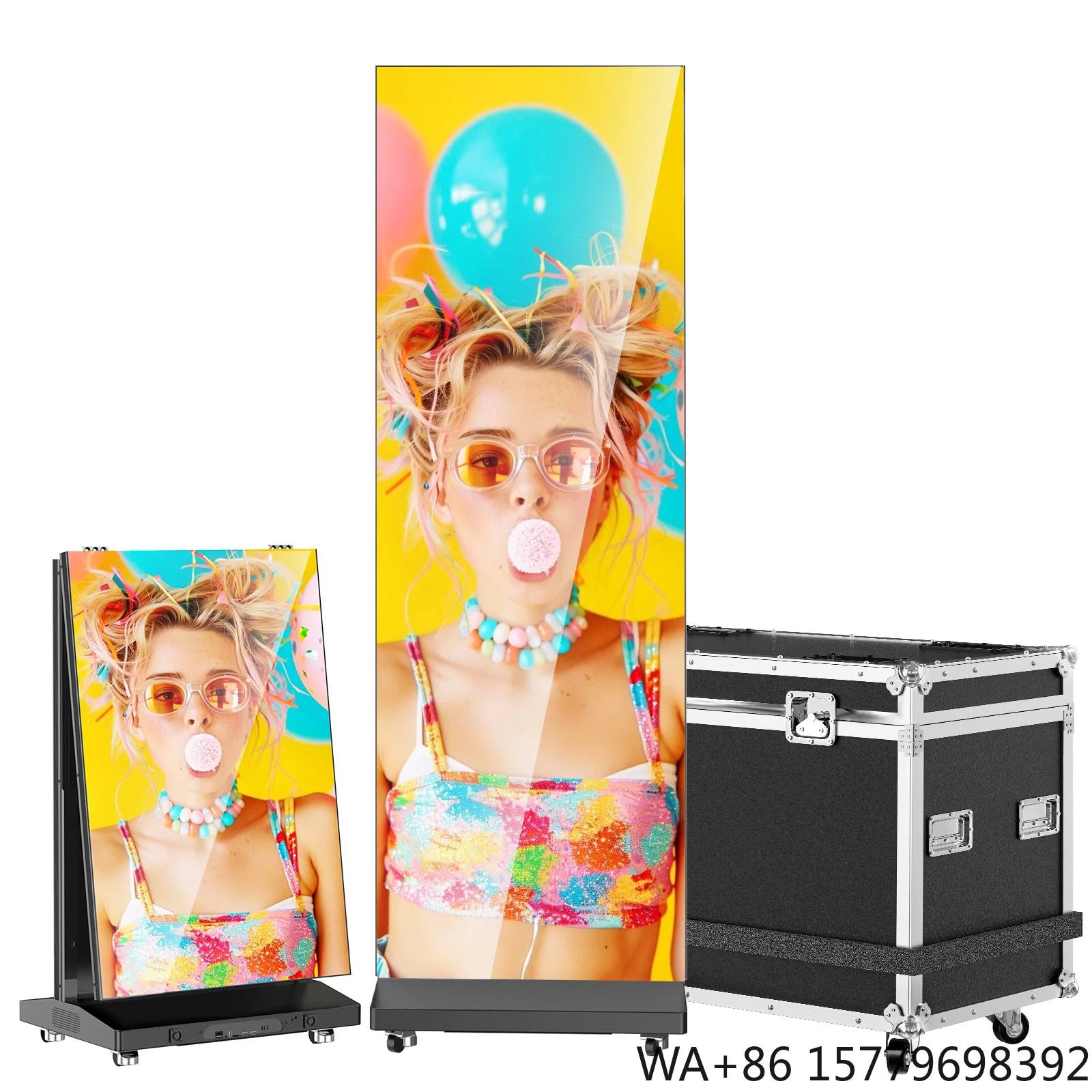 MWE Digital Signage Display P1.86 Spliceable LED Poster Screen for Animation Foldable Advertising Display with Publishing System