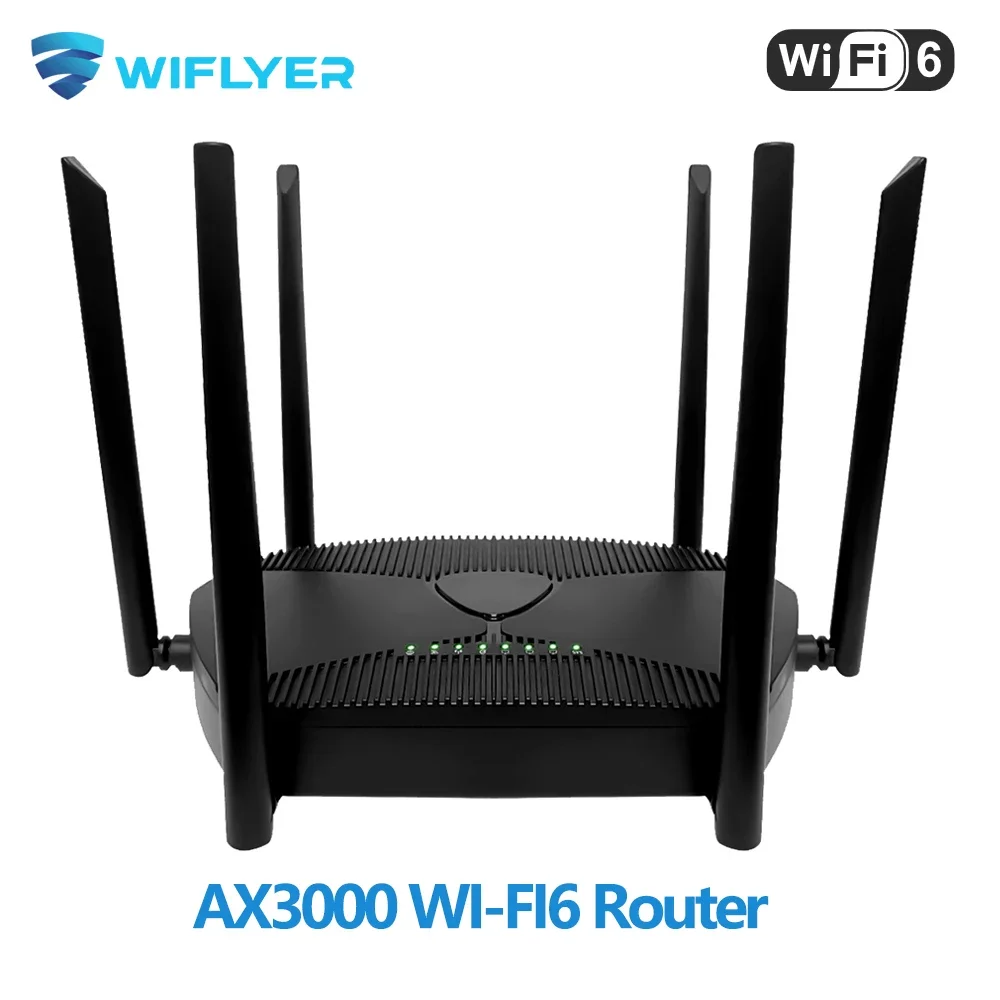 Roteador Wi-Fi de antena de alto ganho para casa, banda dupla, AX1800, 1800Mbps, WIFI6, 5ghz, flash 128MB, 512MB de RAM, 1000Mbps, LAN