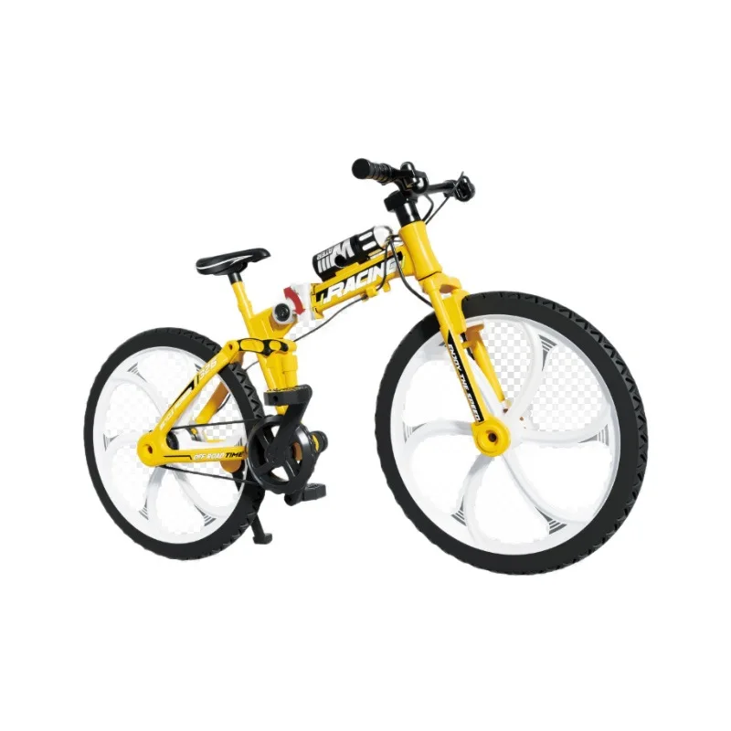 Model roweru składanego z tworzywa sztucznego w skali 1:10, rower szosowy, dekoracja na biurko, symulacja, kolekcja rowerów górskich terenowych, prezent.