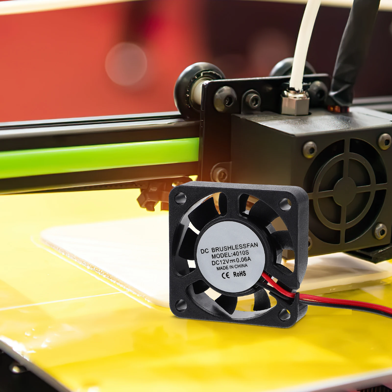 

2pcs 3D Printer Fan Cooling Inline Radiator Blower Hydraulic Bearing Front Radial Sleeve Silent Long Lasting Easy Install