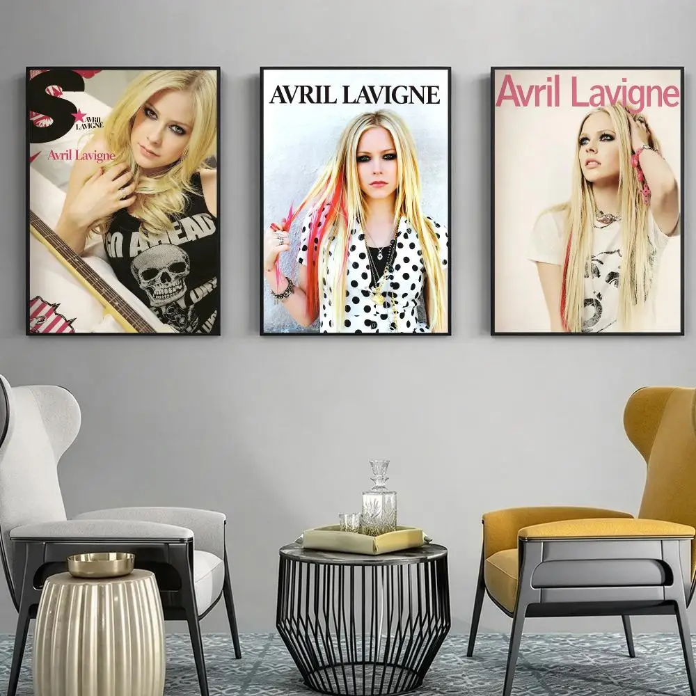 music Avril Lavigne Poster Poster HD Printing Modern Minimalist Style Home Decor for Living Room Dining Room Gift
