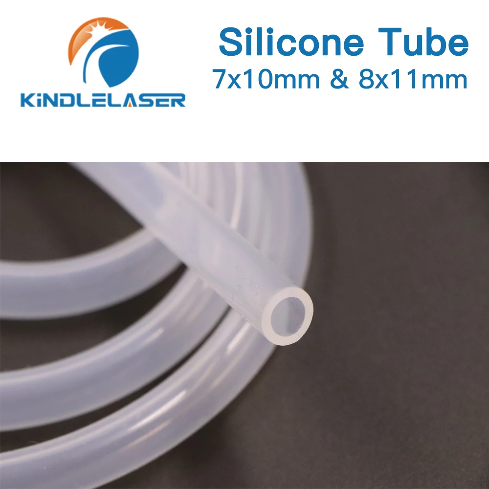 Tubo flessibile in Silicone 7x10mm 8x11mm tubo flessibile per sensore acqua e pompa acqua e refrigeratore d'acqua per macchina da taglio Laser CO2