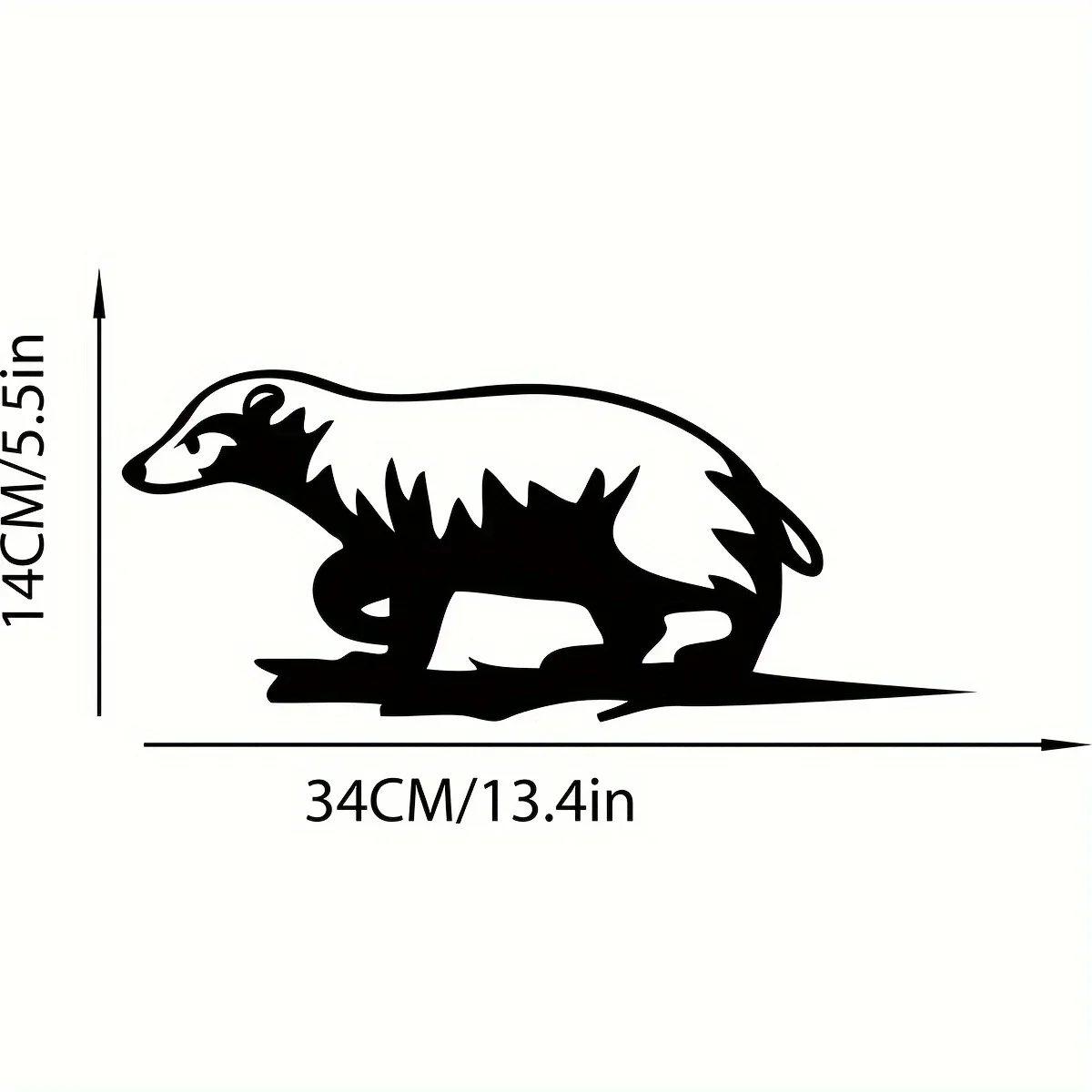 

CIFBUY Deco 1pc, Metal Badger On A Branch Silhouette USA Steel Sign Cutout Rustic Outdoor Home & Garden Decor Hammer Stake House